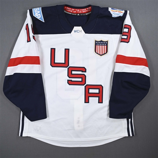 Dubinsky, Brandon *<br>White - World Cup of Hockey - September 17, 2016, 1st Period<br>Team USA 2016<br>#19 Size: 56