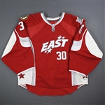 Thomas, Tim *<br>Red - Eastern Conference All-Star 1/27/08 (Period 2 - Backed Up)<br>NHL All-Star 2007-08<br>#30Size: 58G