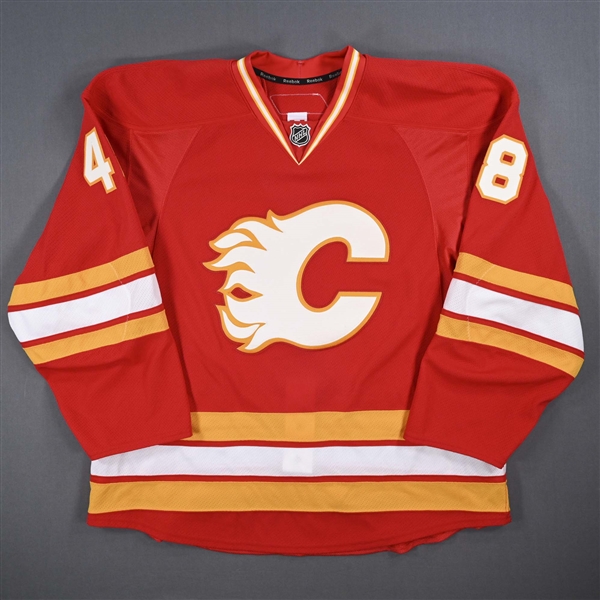 Nemisz, Greg * <br>Retro Third Set 1 - 1st NHL Point<br>Calgary Flames 2010-11<br>#48 Size: 58