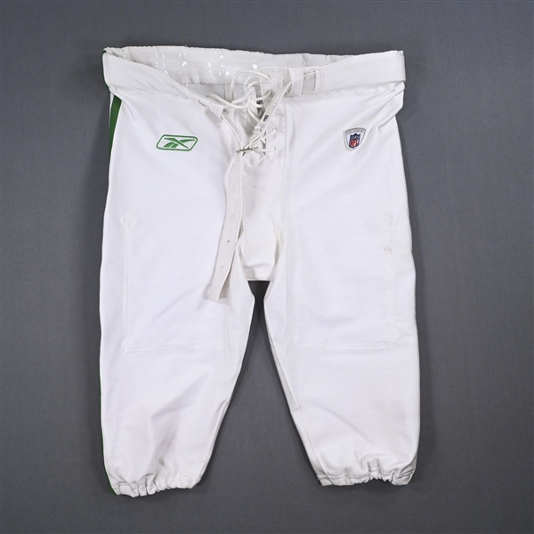 Howard, Austin * <br>1960 White and Kelly Green Throwback Pants - Game-Issued (GI)<br>Philadelphia Eagles 2010<br>#68 Size: 10-52 Big Boy