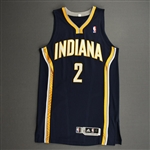 Collison, Darren<br>Navy Regular Season - Photo-Matched to 1 Game - Worn 1 Game (4/18/11 )<br>Indiana Pacers 2010-11<br>#2 Size: L+2