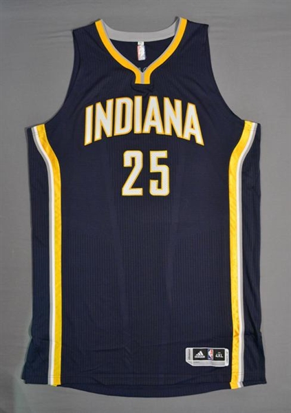 Christmas, Rakeem<br>Navy NBA Autographed Jersey<br>Indiana Pacers 2015-16<br>#25 Size: 4XL+4