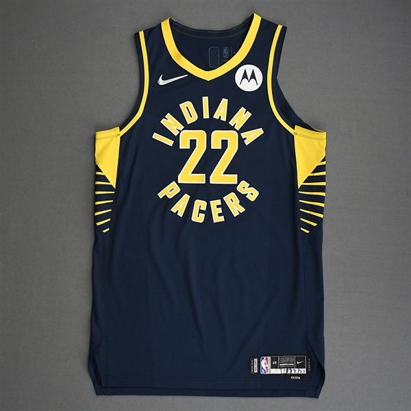 LeVert, Caris<br>Navy Icon Edition - Worn 11/22/21<br>Indiana Pacers 2021-22<br>#22 Size: 48+4