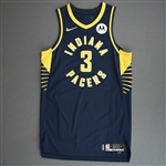 Duarte, Chris<br>Navy Icon Edition - Worn 10/22/21<br>Indiana Pacers 2021-22<br>#3 Size: 48+4
