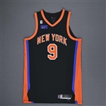 Barrett, RJ<br>Black City Edition - Worn 11/25/2022 (Recorded a Double-Double)<br>New York Knicks 2022-23<br>#9 Size: 48+4