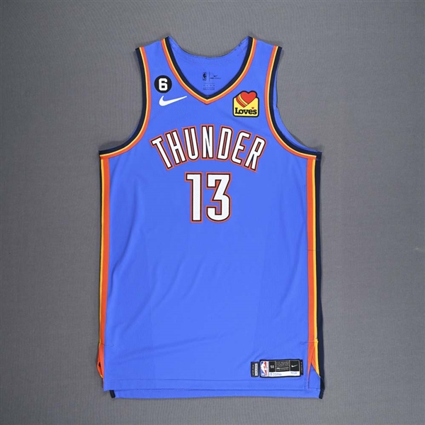 Dieng, Ousmane<br>Blue Icon Edition - Worn 11/1/2022<br>Oklahoma City Thunder 2022-23<br>#13 Size: 50+4
