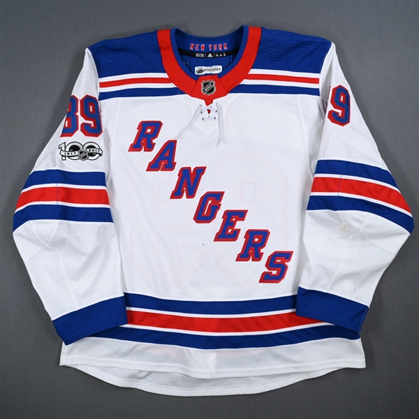 Buchnevich, Pavel *<br>White Set 1 w/ NHL Centennial Patch<br>New York Rangers 2017-18<br>#89 Size: 56