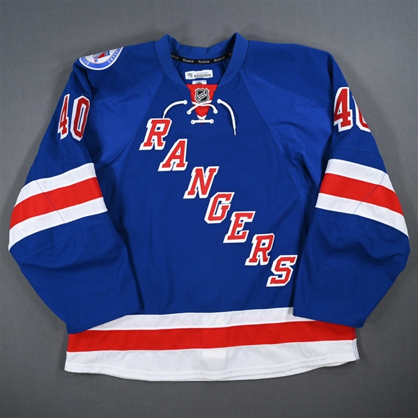 Grabner, Michael *<br>Blue Opening Night w/ 90th Anniversary Patch<br>New York Rangers 2016-17<br>#40 Size: 56