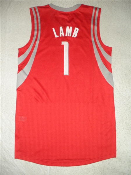 Lamb, Jeremy<br>Red Regular Season Game-Issued (GI)<br>Houston Rockets 2012-13<br>#1 Size: L+2