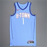 Wall, John<br>City Edition - Worn 4/21/2021 - 1 of 2 <br>Houston Rockets 2020-21<br>#1 Size: 48+4