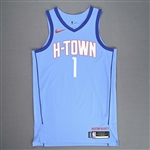 Wall, John<br>City Edition - Worn 4/16/2021 - 1 of 2 <br>Houston Rockets 2020-21<br>#1 Size: 48+4