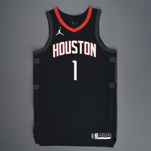 Wall, John<br>Statement Edition - Worn 4/12/2021 - 1 of 2<br>Houston Rockets 2020-21<br>#1 Size: 48+4