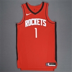 Wall, John<br>Icon Edition - Worn 4/7/2021 - 1 of 2<br>Houston Rockets 2020-21<br>#1 Size: 48+4