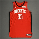 Wood, Christian<br>Red Icon Edition - Worn 12/28/21 - 1st Half<br>Houston Rockets 2021-22<br>#35 Size: 50+4