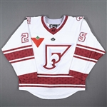 Holmes, Alyssa<br>White Set 1 - First PHF Game in Quebec<br>Montreal Force 2022-23<br>#25 Size: LG
