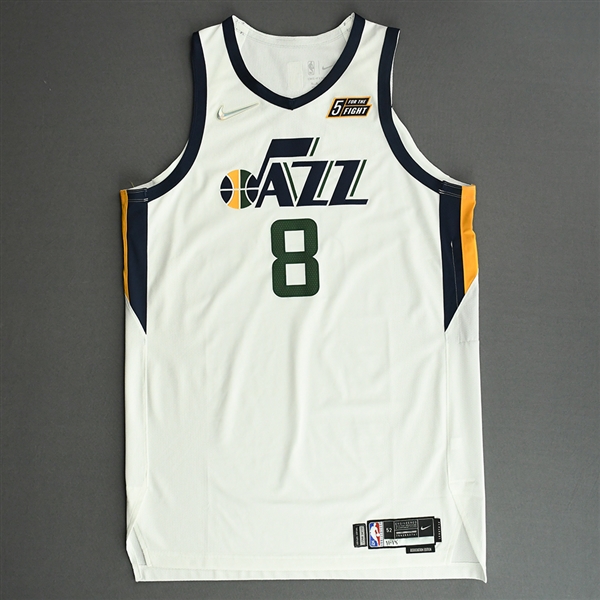 Gay, Rudy<br>White Association Edition - Worn 11/18/21<br>Utah Jazz 2021-22<br>#8 Size: 52+4