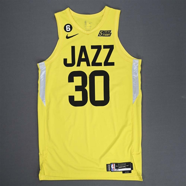 Agbaji, Ochai<br>Icon Edition - Worn 3/9/2022<br>Utah Jazz 2022-23<br>#30 Size: 50+4