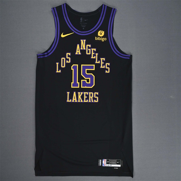 Reaves, Austin<br>City Edition - Worn 2 Games - 11/14/23 (Recorded a Double-Double) & 11/21/23<br>Los Angeles Lakers 2023-24<br>#15 Size: 48+6