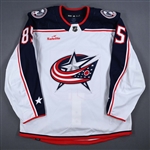 Ahcan, Roman<br>White Set 1 - Game-Issued (GI)<br>Columbus Blue Jackets 2023-24<br>#85 Size: 54