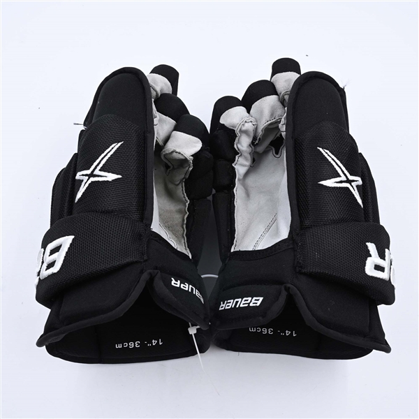 Bastian, Nathan<br>Black Third, Bauer Vapor 2X Gloves<br>New Jersey Devils 2023-24<br>#14 Size: 14"