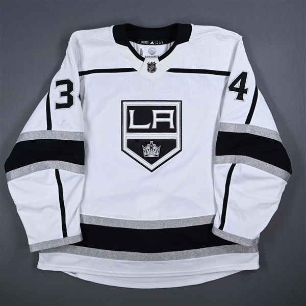 Kaliyev, Arthur *<br>White Playoff Set - Photo-Matched<br>Los Angeles Kings 2022-23<br>#34 Size: 56