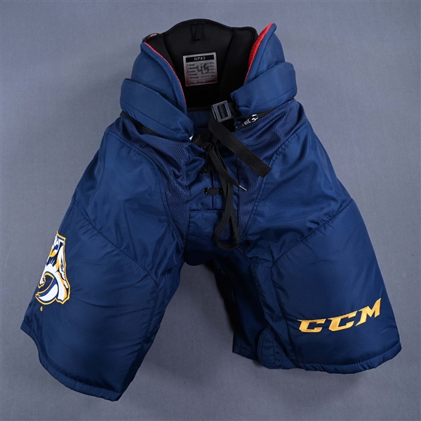 Carrier, Alexandre<br>CCM Pants - Stadium Series - Worn on March 12, 2022 and April 23, 2022<br>Nashville Predators 2021-22<br>#45 Size: Large