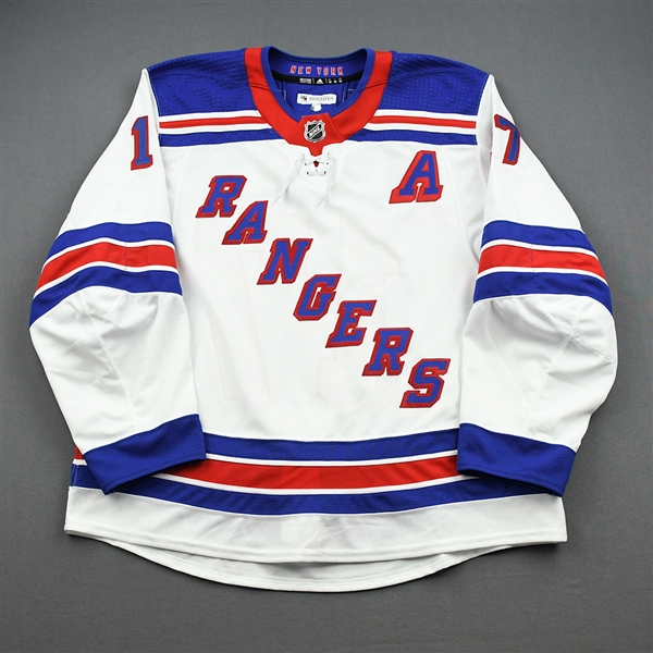 Fast, Jesper *<br>White w/A - 1994 Stanley Cup 25th Anniversary Night - Feb 8, 2019<br>New York Rangers 2018-19<br>#17 Size: 56