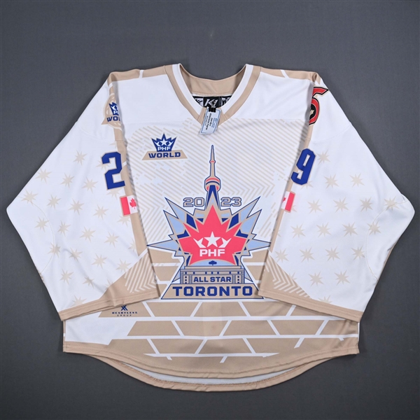 Chuli, Elaine<br>White All-Star - Game-Issued (GI)<br>World 2022-23<br>#29 Size: LG Goalie