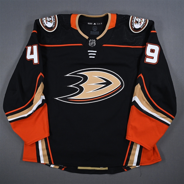 Jones, Max *<br>Black Set 1<br>Anaheim Ducks 2022-23<br>#49 Size: 58