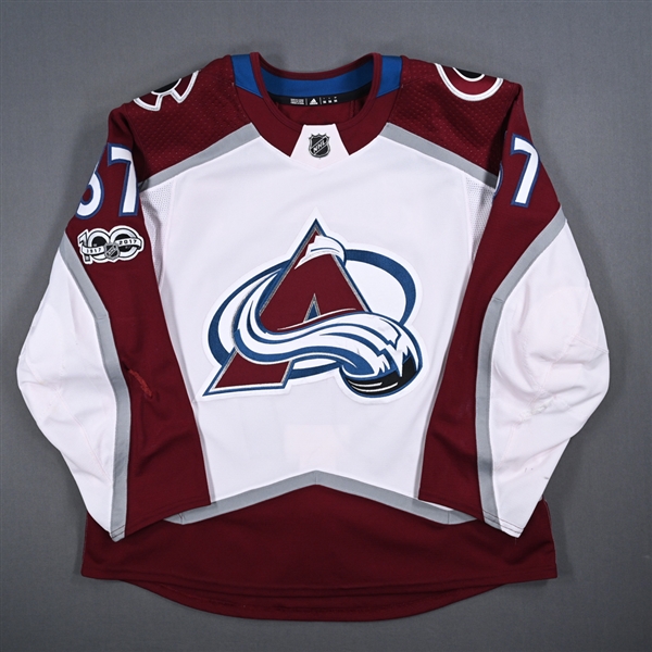 Compher, J.T. *<br>White - Rookie Season<br>Colorado Avalanche 2017-18<br>#37 Size: 56