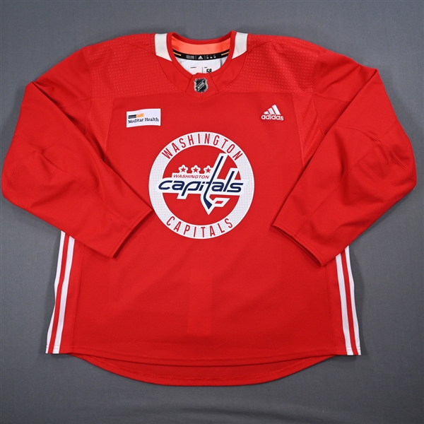 Baillargeon, Robbie<br>Red Practice Jersey w/ MedStar Health Patch - CLEARANCE<br>Washington Capitals <br>#82 Size: 58