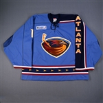 Dunham, Mike *<br>Third w/ Katrina Relief Patch<br>Atlanta Thrashers 2005-06<br>#1 Size: 58G