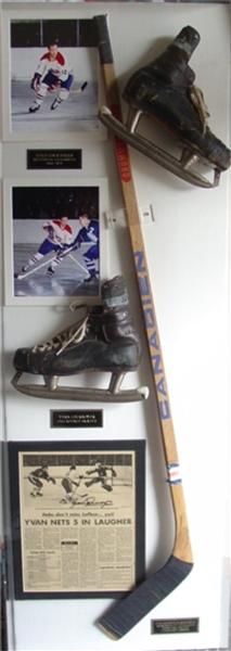 Cournoyer, Yvan<br>Stick & Skate Display<br>Montreal Canadiens 1960s & 1970s<br>