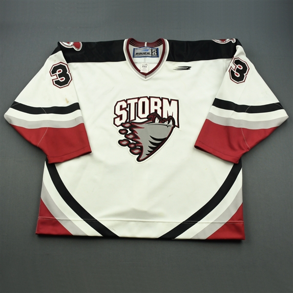 Nehrling, Lucas * <br>White<br>Guelph Storm 1998-99<br>#33 Size: 58