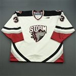 Nehrling, Lucas * <br>White<br>Guelph Storm 1998-99<br>#33 Size: 58