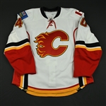 Leopold, Jordan<br>White Set 3 / Playoffs<br>Calgary Flames 2008-09<br>#40 Size: 56