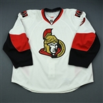 Michalek, Milan<br>White Set 3 / Playoffs<br>Ottawa Senators 2009-10<br>#9 Size: 58