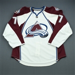 Hensick, T.J.<br>White Set 2 - Game-Issued (GI)<br>Colorado Avalanche 2009-10<br>#7 Size: 54
