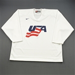 Booth, David * <br>White, U.S. Olympic Mens Orientation Camp Issued Jersey, Signed<br>USA 2009<br>#10 Size: XL
