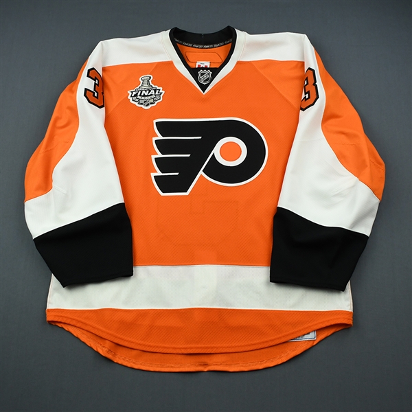 Bartulis, Oskars<br>Orange - Stanley Cup Final<br>Philadelphia Flyers 2009-10<br>#3 Size: 56