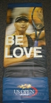 USTA US Open # Venus Williams & Maria Sharapova 2012 US Open -  It Must Be Love  Double-Sided Light Pole Banner 2012 Jersey Size 63x24 inches
