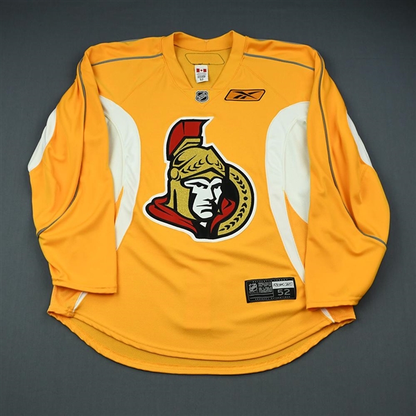 Reebok<br>Yellow Practice Jersey<br>Ottawa Senators 2009-10<br>#N/A Size: 52