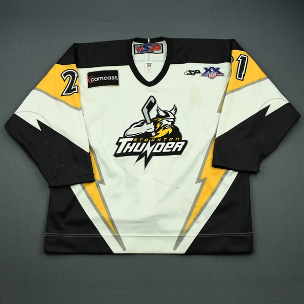 Bennefield, Jesse<br>White Set 1 (w/A removed)<br>Stockton Thunder 2007-08<br>#21 Size: 54