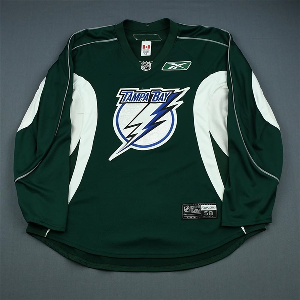 Reebok<br>Green Practice Jersey<br>Tampa Bay Lightning 2009-10<br>#N/A Size: 58