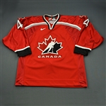 Woywitka, Jeff * <br>Red, National Under-18 Four Nations Tournament<br>Canada 2000<br>#4 Size: 56