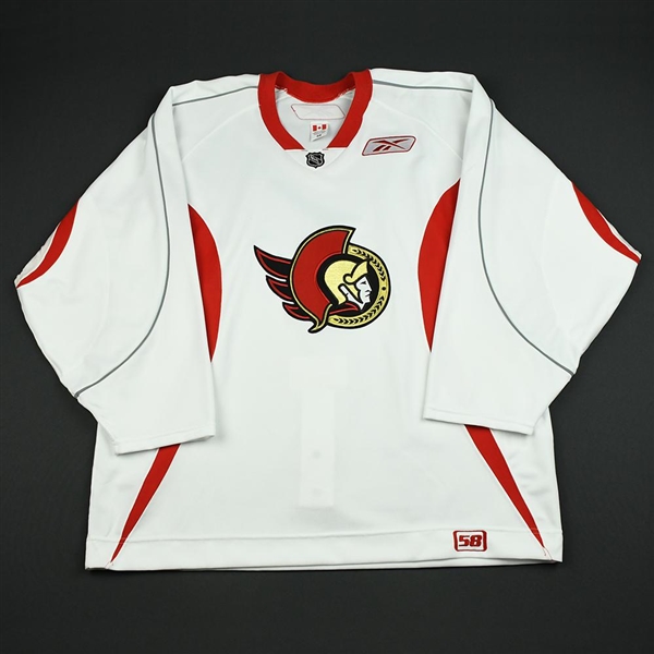 Reebok<br>White Practice Jersey<br>Ottawa Senators 2006-07<br>Size: 58