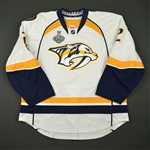 Bitetto, Anthony<br>White Stanley Cup Final Set 1 w/ NHL Centennial Patch - Warm-Up Only<br>Nashville Predators 2016-17<br>#2 Size: 56
