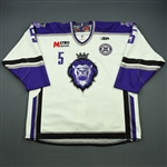 Liotti, Louis<br>White Set 1 w/ 10th Anniversary Patch<br>Reading Royals 2010-11<br>#5 Size: 56