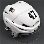MacDonald, Andrew<br>White Easton Helmet w/Visor<br>Philadelphia Flyers 2015-16<br>#47 