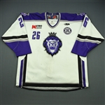 Slaney, Robert<br>White Set 1 w/ 10th Anniversary Patch<br>Reading Royals 2010-11<br>#26 Size: 56
